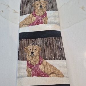 Dog Print Necktie 100% Silk Made In USA